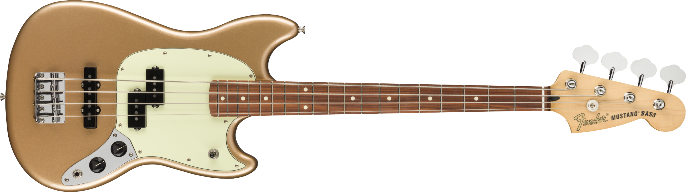 Fender Player Mustang® Bass PJ, Pau Ferro Fingerboard, Firemist Gold