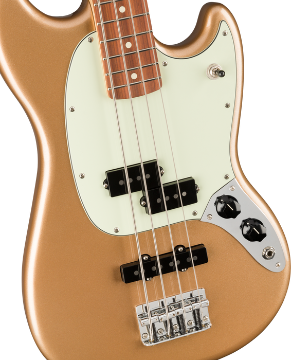 Fender Player Mustang® Bass PJ, Pau Ferro Fingerboard, Firemist Gold