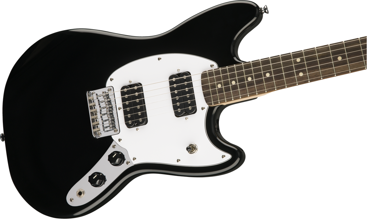 Fender Squier Bullet® Mustang® HH, Laurel Fingerboard, Black 24" Short Scale - Guitar Warehouse