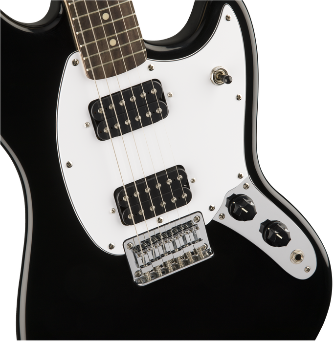 Fender Squier Bullet® Mustang® HH, Laurel Fingerboard, Black 24" Short Scale - Guitar Warehouse