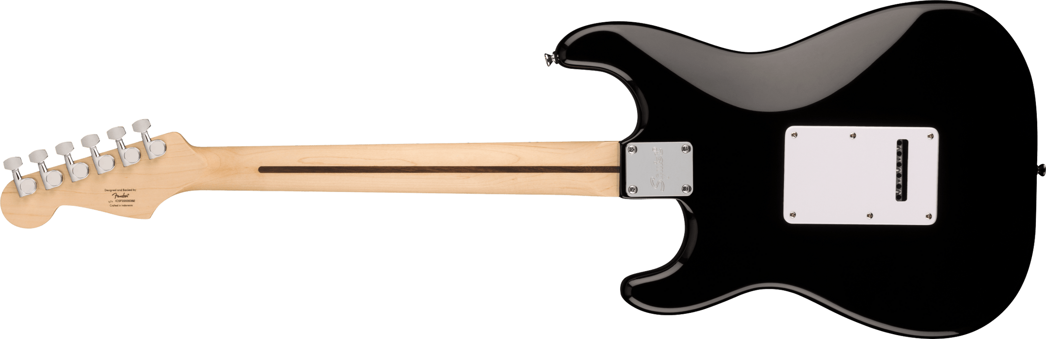 Squier Sonic™ Stratocaster®, Maple Fingerboard, White Pickguard - Black - Guitar Warehouse