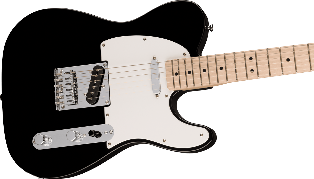 Fender Squier Sonic® Telecaster®, Maple Fingerboard, White Pickguard, Black - Guitar Warehouse