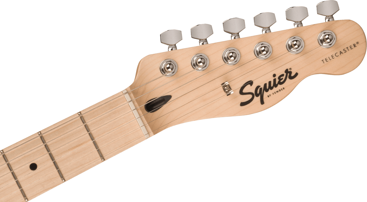 Fender Squier Sonic® Telecaster®, Maple Fingerboard, White Pickguard, Black - Guitar Warehouse