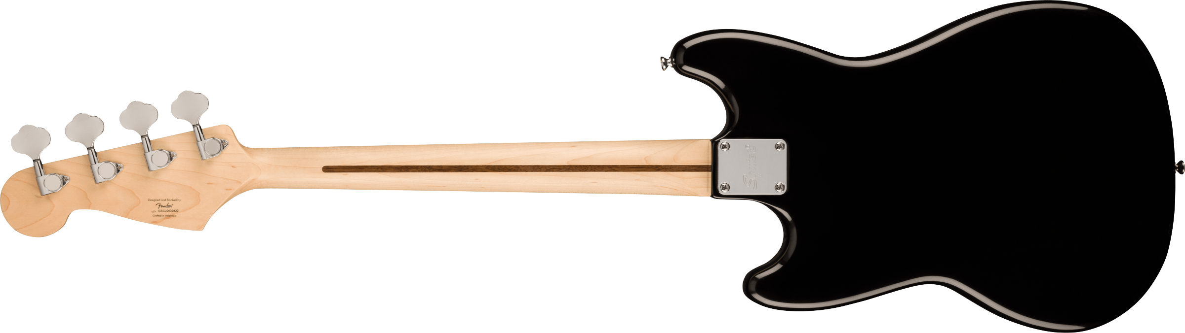 Fender Squier Sonic™ Bronco™ Bass, Laurel Fingerboard, White Pickguard, Black - Guitar Warehouse