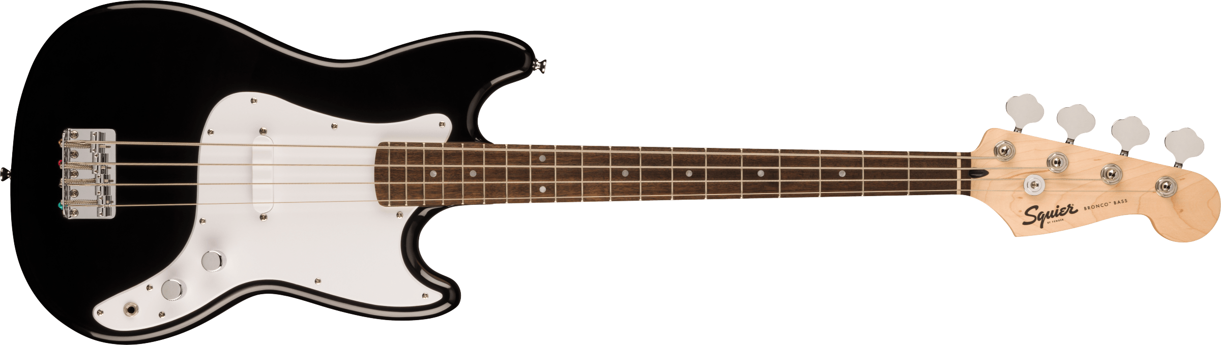 Fender Squier Sonic™ Bronco™ Bass, Laurel Fingerboard, White Pickguard, Black - Guitar Warehouse