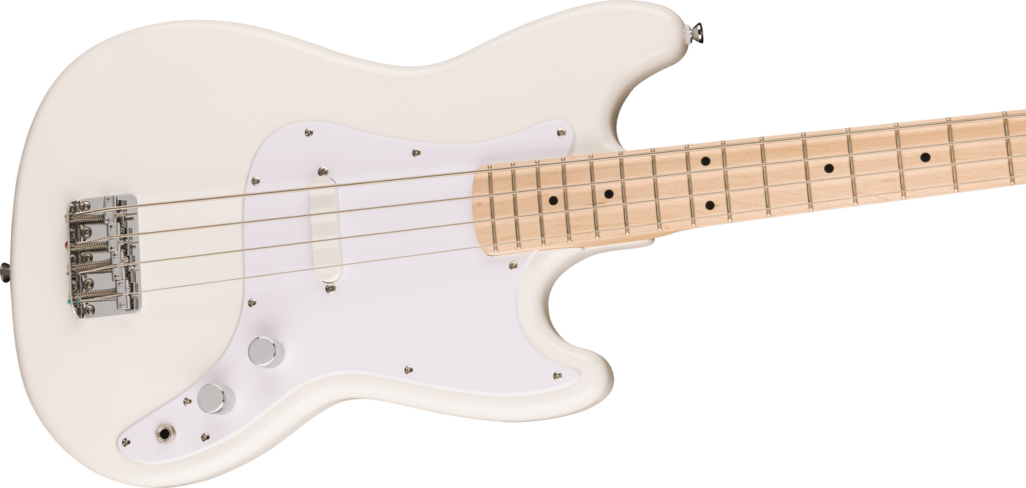 Fender Squier Sonic™ Bronco™ Bass, Maple Fingerboard, White Pickguard, Arctic White - Guitar Warehouse