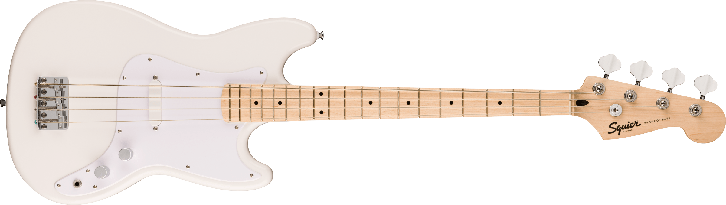 Fender Squier Sonic™ Bronco™ Bass, Maple Fingerboard, White Pickguard, Arctic White - Guitar Warehouse