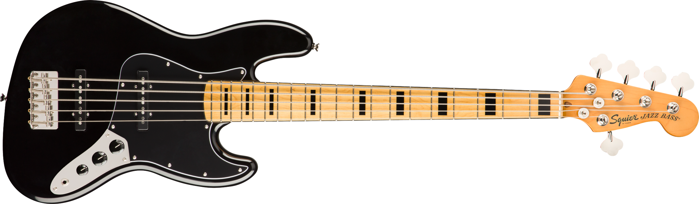 Fender Squier Classic Vibe '70s Jazz Bass® V, Maple Fingerboard, Black - Guitar Warehouse