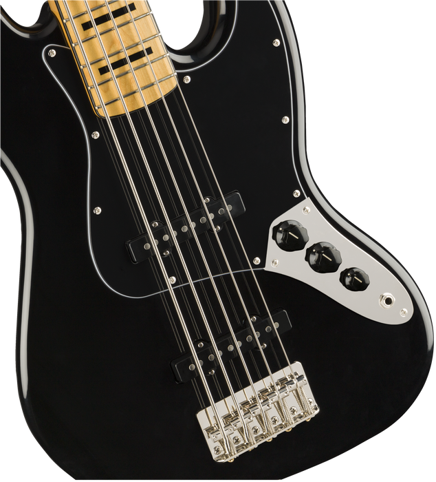 Fender Squier Classic Vibe '70s Jazz Bass® V, Maple Fingerboard, Black - Guitar Warehouse