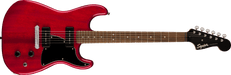 Fender Squier Paranormal Strat-O-Sonic, Laurel Fingerboard, Black Pickguard, Crimson Red Transparent - Guitar Warehouse