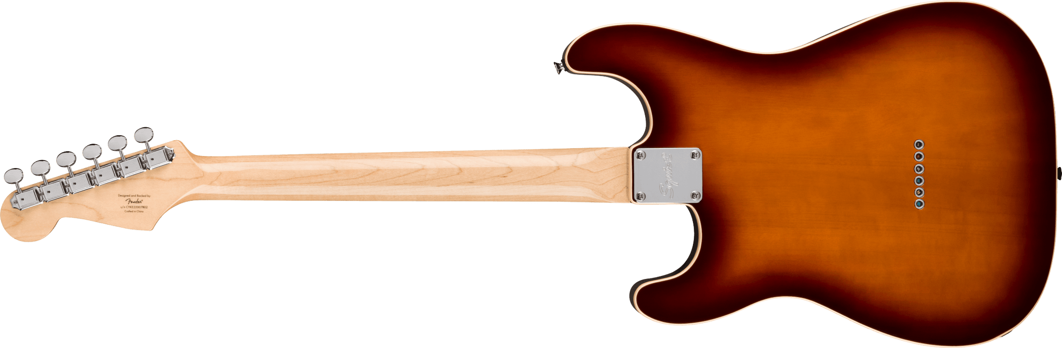 Fender Squier Paranormal Custom Nashville Stratocaster®, Laurel Fingerboard, Black Pickguard, Chocolate 2-Color Sunburst - Guitar Warehouse