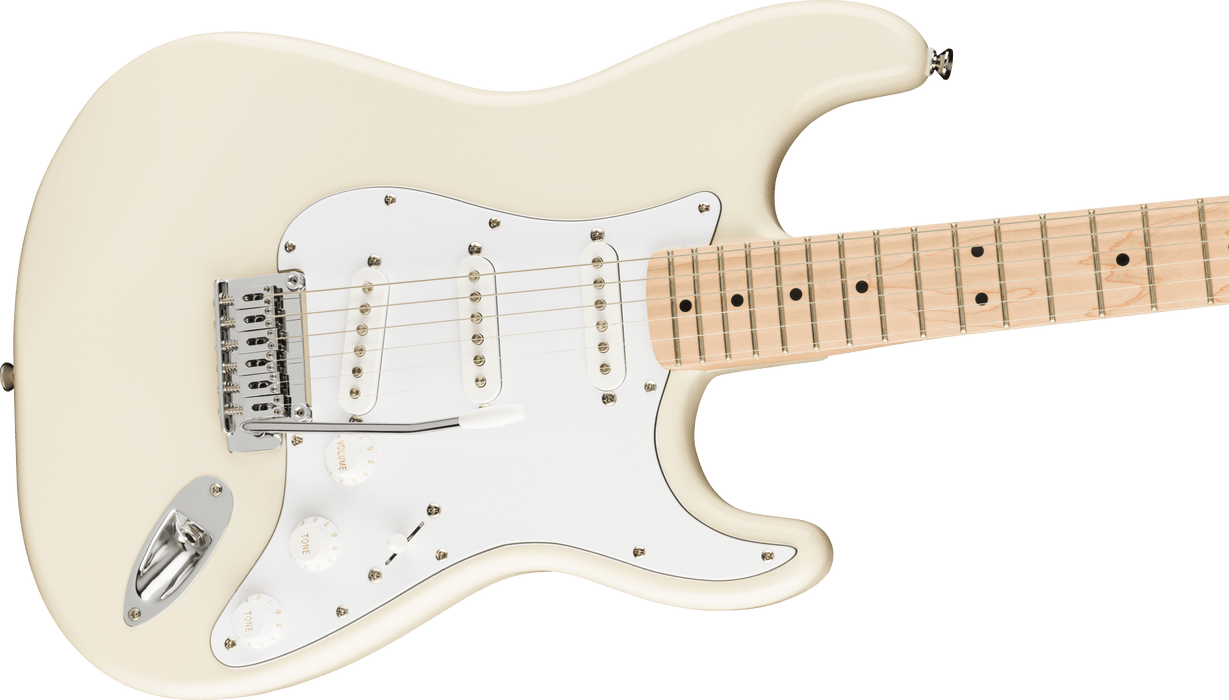 Fender Squier Affinity Series™ Stratocaster®, Maple Fingerboard, White Pickguard, Olympic White