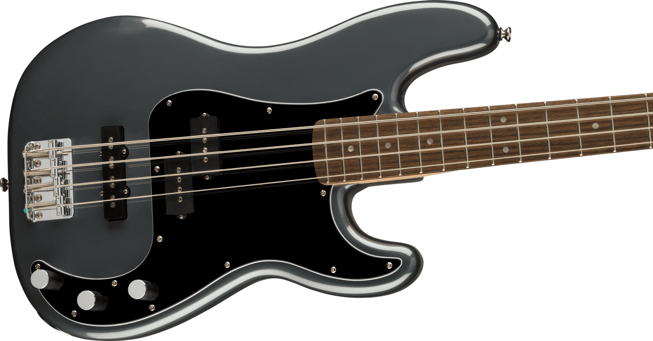 Fender Affinity Series™ Precision Bass® PJ, Laurel Fingerboard, Black Pickguard, Charcoal Frost Metallic - Guitar Warehouse