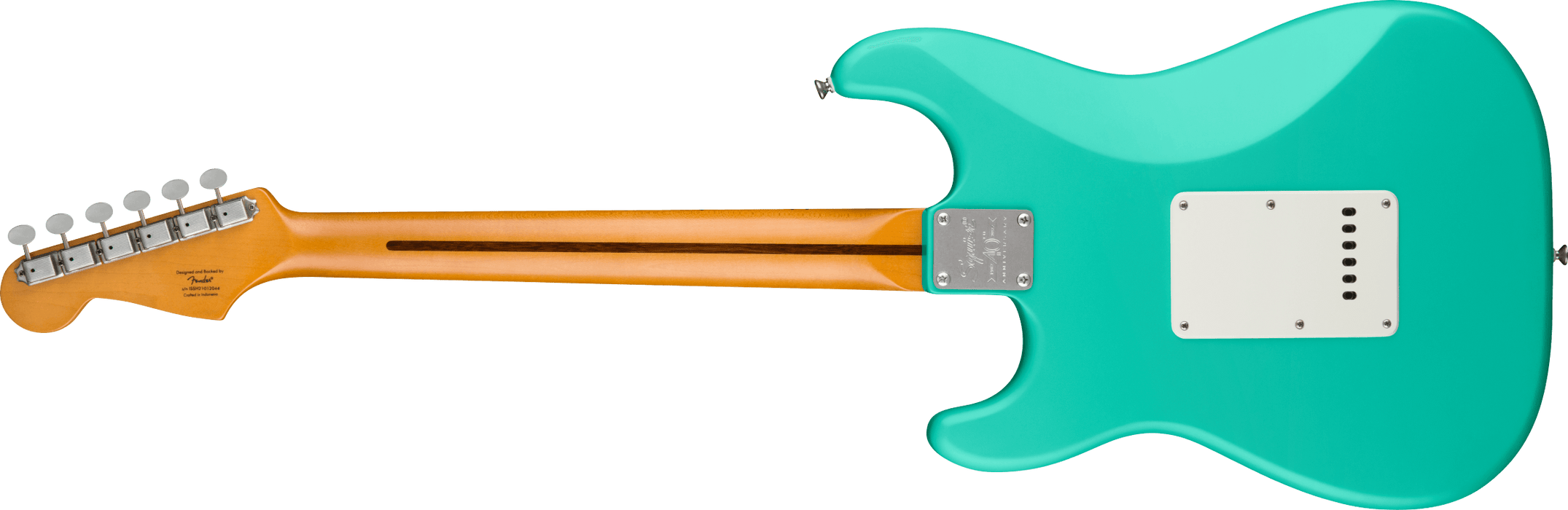 Squier 40th Anniversary Stratocaster®, Vintage Edition, Maple Fingerboard, Gold Anodized Pickguard, Satin Sea Foam Green - Guitar Warehouse