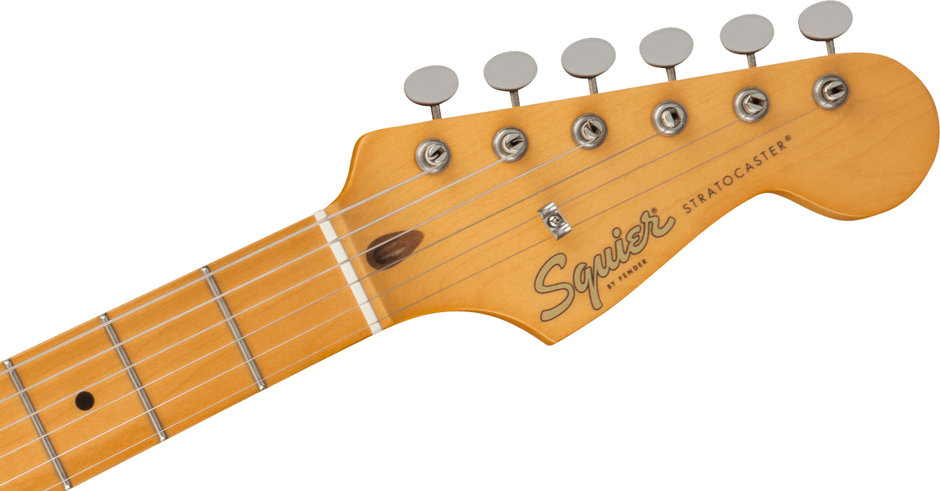 Squier 40th Anniversary Stratocaster®, Vintage Edition, Maple Fingerboard, Gold Anodized Pickguard, Satin Sea Foam Green - Guitar Warehouse