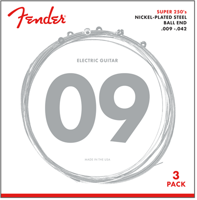 Fender Super 250s - Nickel-Plated Steel Strings 9-42 (Pack of 3) - Guitar Warehouse