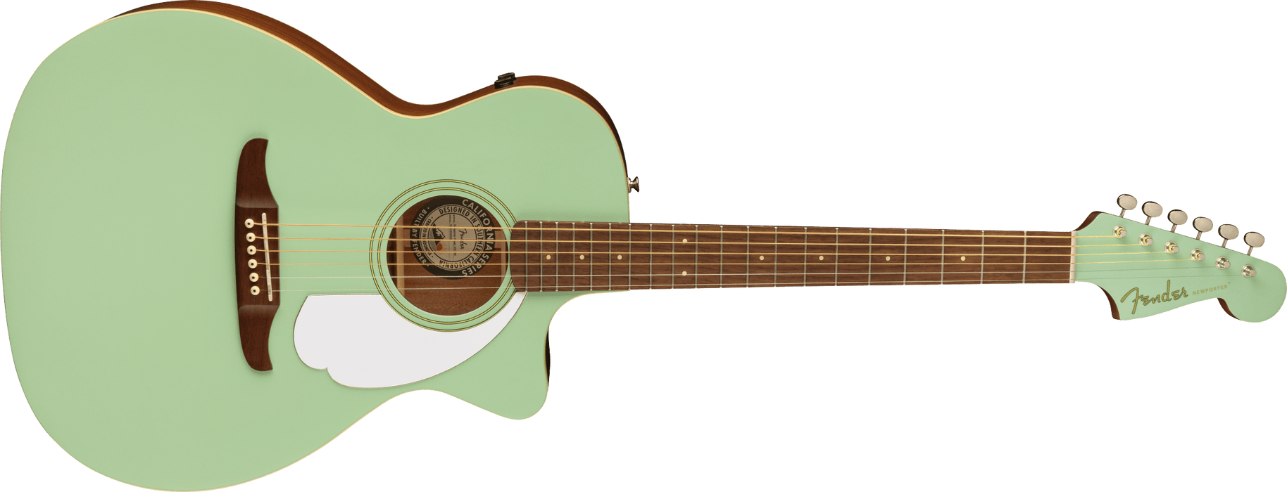 Fender Newporter Player, Walnut Fingerboard, White Pickguard, Surf Green - Guitar Warehouse