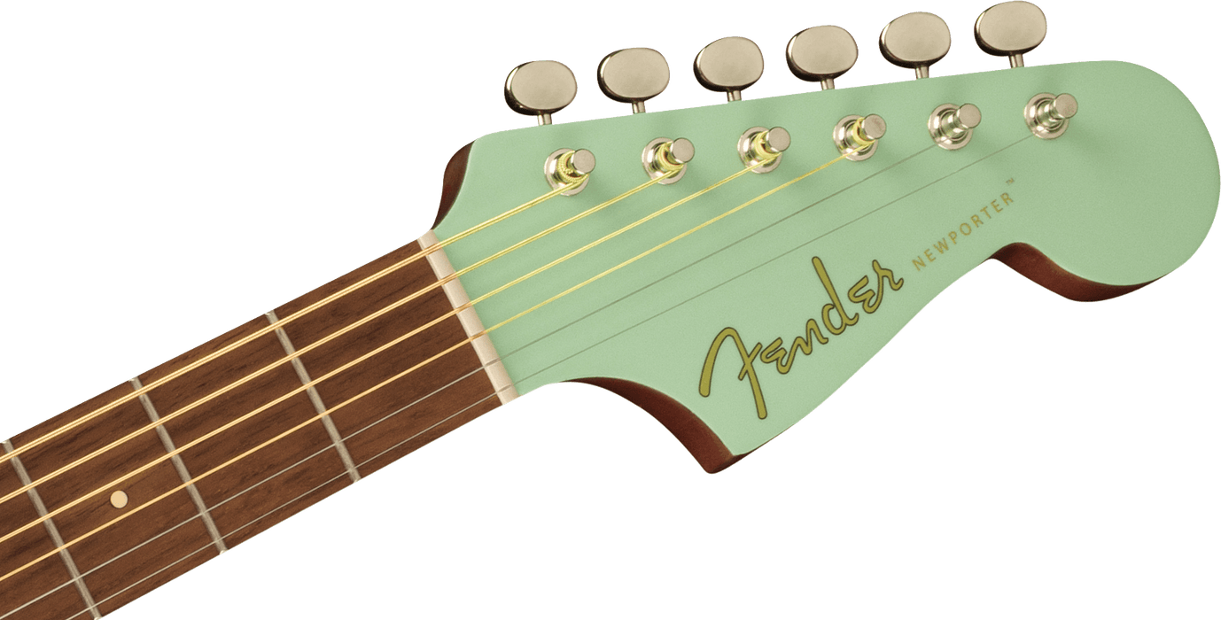 Fender Newporter Player, Walnut Fingerboard, White Pickguard, Surf Green - Guitar Warehouse