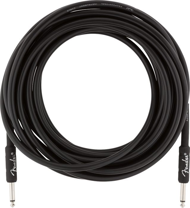 Fender Professional Series Instrument Cable, Straight/Straight, 25', Black - Guitar Warehouse