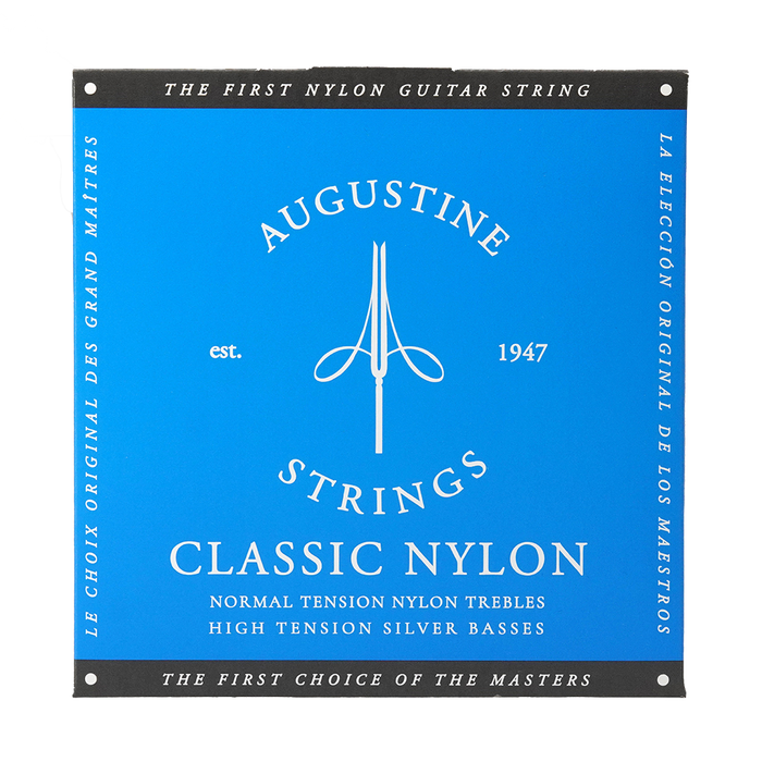 Augustine Blue Label Classical Guitar Strings - Normal Tension Trebles, High Tension Basses