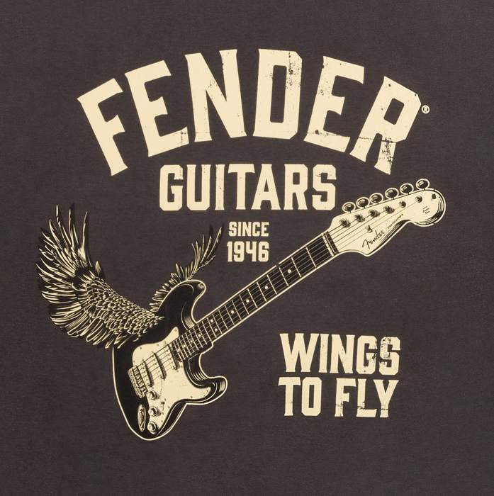 Fender® Wings To Fly T-Shirt, Vintage Black