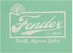 Fender® Beer Label Men's Ringer Tee, Sea Foam Green/White - Guitar Warehouse