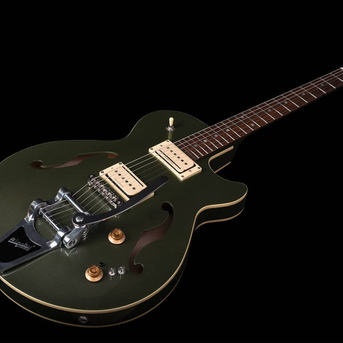 Godin Montreal Premiere LTD Semi-Acoustic Guitar ~ Desert Green with Bigsby and Bag