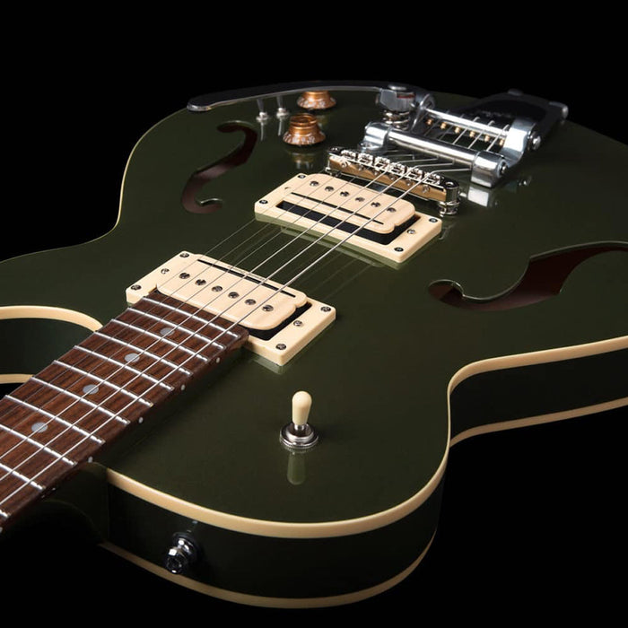 Godin Montreal Premiere LTD Semi-Acoustic Guitar ~ Desert Green with Bigsby and Bag