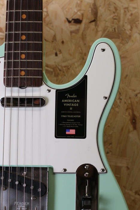 Fender American Vintage II 1963 Telecaster®, Rosewood Fingerboard, Surf Green - Pre-owned *As New