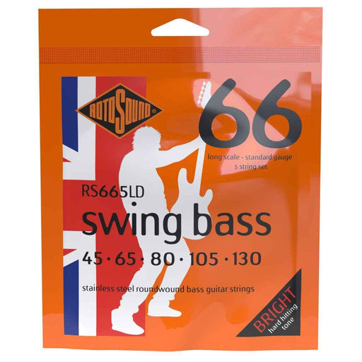 Rotosound RS665LD Swing Bass 66 5 string set electric bass stainless steel 45-130 - Guitar Warehouse