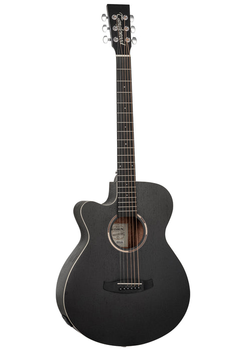 Tanglewood Blackbird Super Folk Cutaway Left Handed Electro Acoustic Smokestack Black Satin TWBB-SFCE-LH