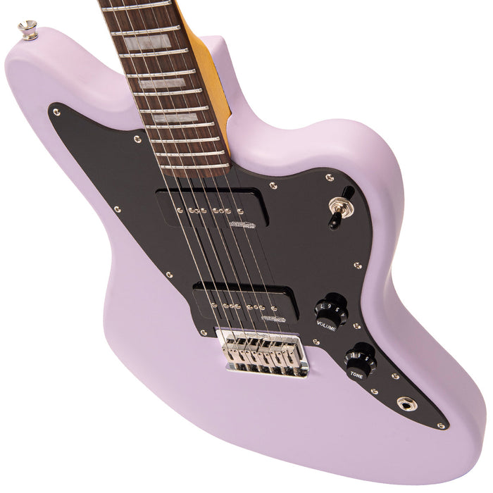 Vintage V65H ReIssued Hard Tail Electric Guitar ~ Satin Purple