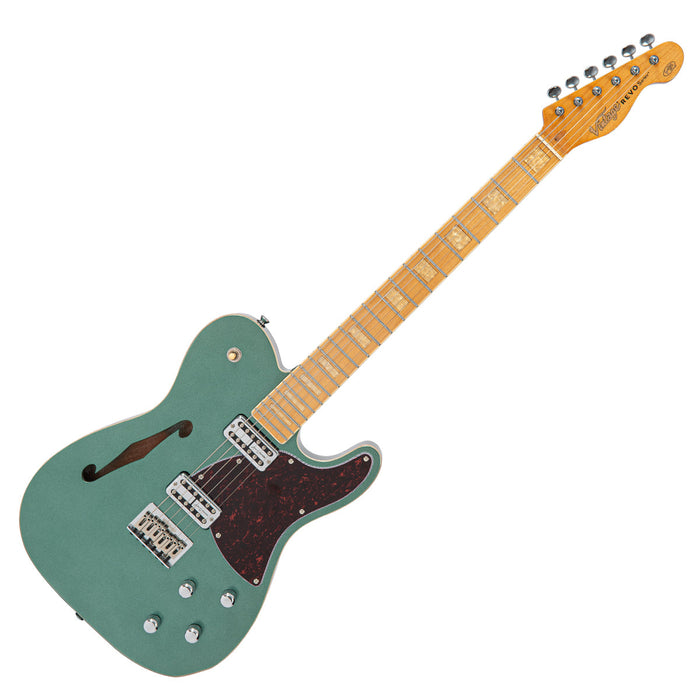 Vintage REVO Series 'Midline' Electric Guitar ~ Metallic Green