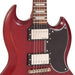 Vintage VS6 ICON Electric Guitar ~ Distressed Cherry Red - Guitar Warehouse