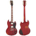 Vintage VS6 ICON Electric Guitar ~ Distressed Cherry Red - Guitar Warehouse