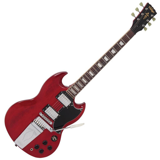 Vintage VS6V ReIssued with vintage style Vibrato ~ Cherry Red - Guitar Warehouse