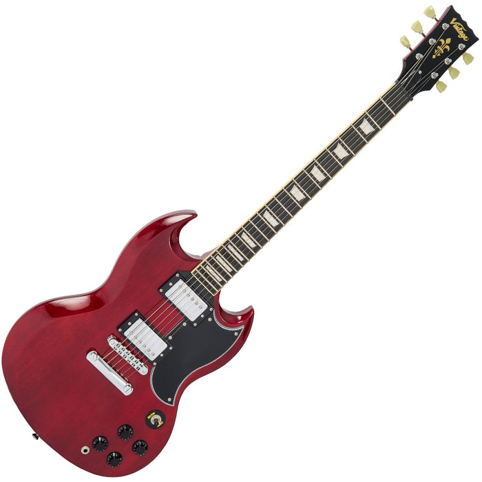 Vintage VS6 ReIssued Electric Guitar ~ Cherry Red - Guitar Warehouse