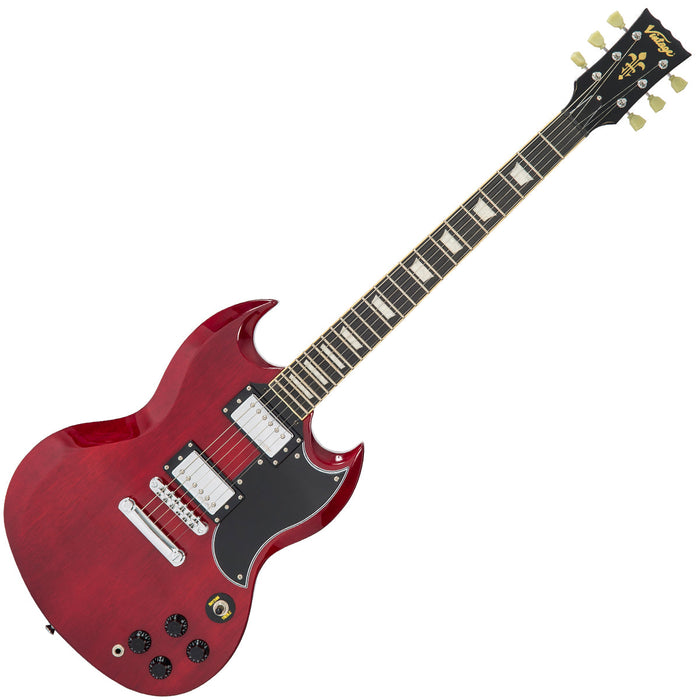 Vintage VS6 ReIssued Electric Guitar ~ Cherry Red - Guitar Warehouse