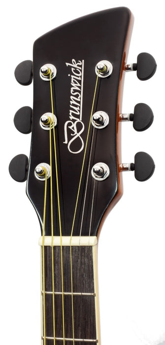 Brunswick BSM100TB Super Mini Tobacco Burst Acoustic Guitar w/Padded Gig Bag - Guitar Warehouse