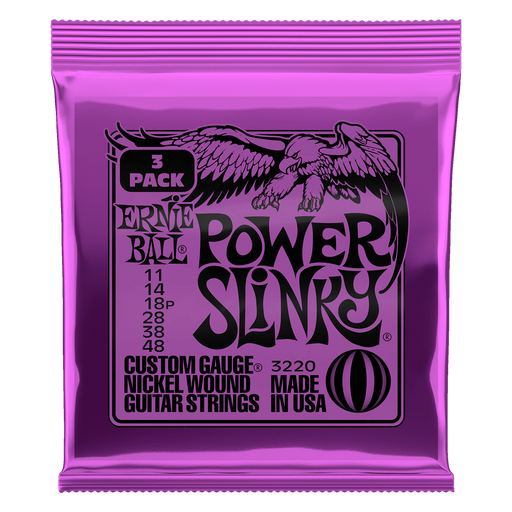 Ernie Ball Power Slinky Electric Guitar Strings 11-48 (Pack Of 3) - Guitar Warehouse