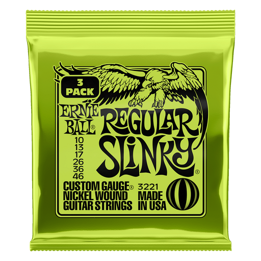 Ernie Ball Regular Slinky Electric Guitar Strings 10-46 (3 Pack) - Guitar Warehouse