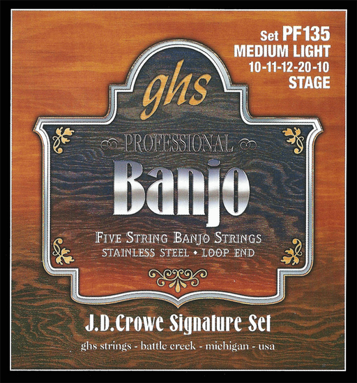 GHS 5-String Banjo Stainless Steel Strings - J.D.Crowe Signiture Set - Guitar Warehouse