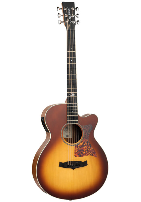 Tanglewood Premier Super Folk Cutaway Electro Acoustic Honey Burst Gloss TSP-45-HB - Guitar Warehouse