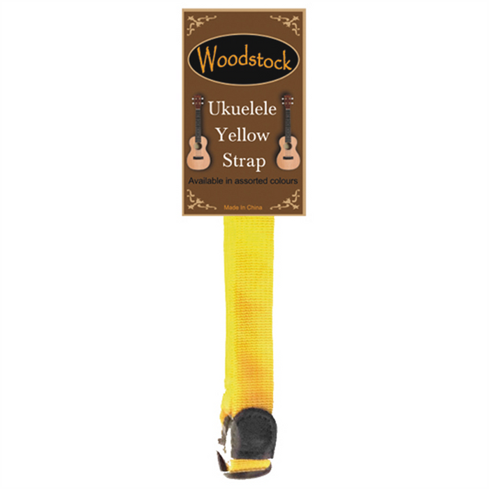 Woodstock Ukulele Strap - Yellow - Guitar Warehouse