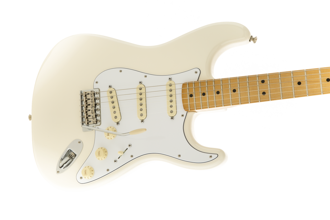 Fender Artist Signature Jimi Hendrix Stratocaster®, Maple Fingerboard, Olympic White - Guitar Warehouse