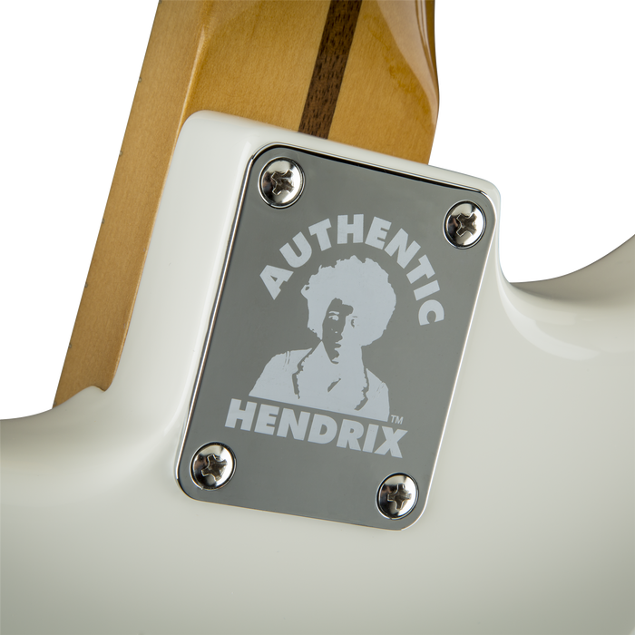 Fender Artist Signature Jimi Hendrix Stratocaster®, Maple Fingerboard, Olympic White - Guitar Warehouse