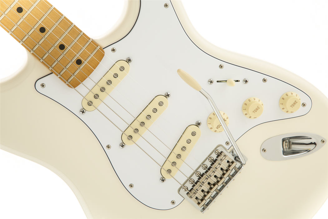 Fender Artist Signature Jimi Hendrix Stratocaster®, Maple Fingerboard, Olympic White - Guitar Warehouse