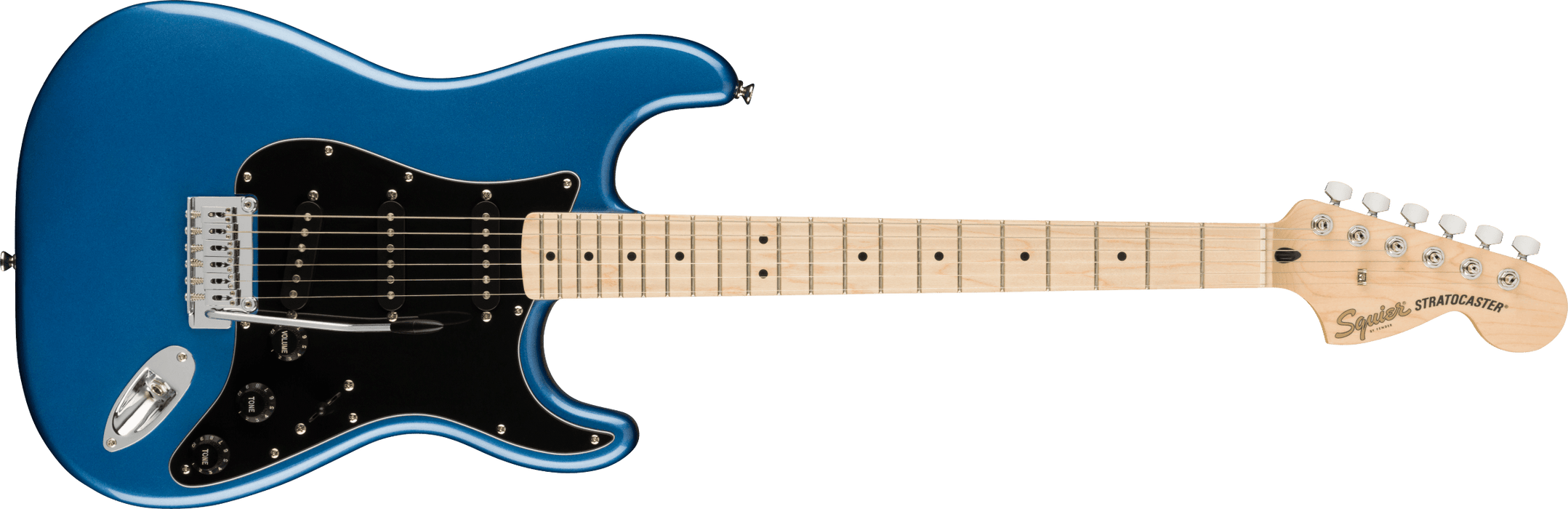 Fender Squier Affinity Series™ Stratocaster®, Maple Fingerboard, Black Pickguard, Lake Placid Blue - Guitar Warehouse