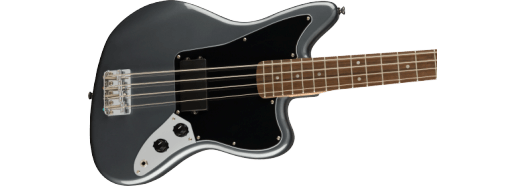 Fender Squier Affinity Series™ Jaguar® Bass H, Laurel Fingerboard, Black Pickguard, Charcoal Frost Metallic - Guitar Warehouse