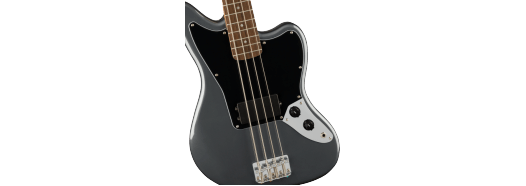 Fender Squier Affinity Series™ Jaguar® Bass H, Laurel Fingerboard, Black Pickguard, Charcoal Frost Metallic - Guitar Warehouse